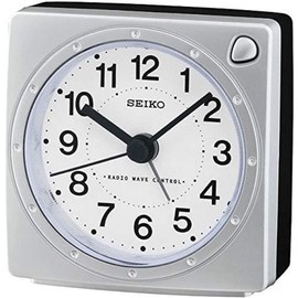 Seiko QHR201S Unisex Analogue Alarm Clock Plastic White