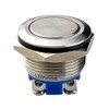 Ulincos Momentary Push Button Switch U19A1 1NO SPST Silver Stainless Steel Shell Suitable for 19mm 3/4" Mounting Hole