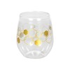 Trendware Honeycomb Plastic Stemless Wine Glasses, 6 Count