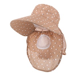 VALICLUD Summer Sun Protection Hat with Neck Hood Outdoor UV Blocking Hat for Hiking Lightweight Breathable Design Casual Sun Cover Hat for Summer Activities Khaki