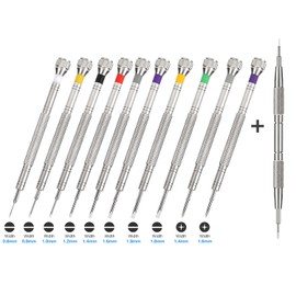 10PCS Professional Watchmaker Screwdriver Set + 1PCS Spring Bar Tool, Watch Screwdriver for Watch Repair, Eyeglasses Repair, Jewelry Work, Electronics Repair