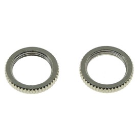 KAISH Pack of 2 American 15/32" Fine Knurled Guitar Toggle Switch Nut for Les Pauls with Switchcraft Switch Nickel