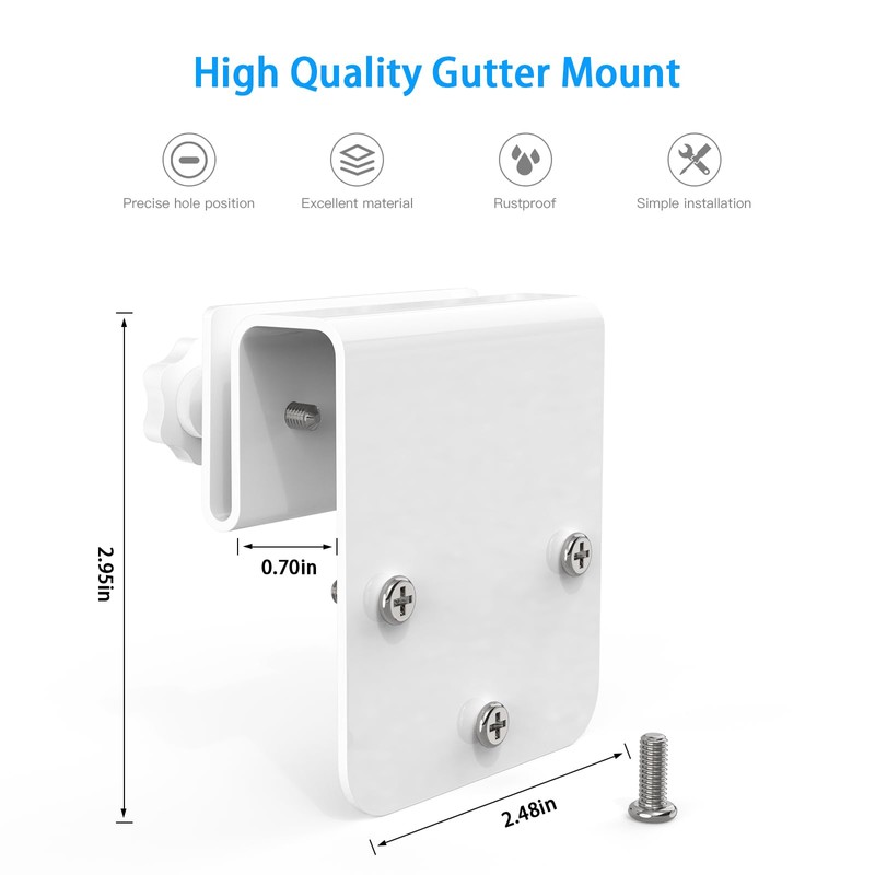 Koroao Gutter Mount Bracket Compatible with Eufy Security SoloCam S340/SoloCam