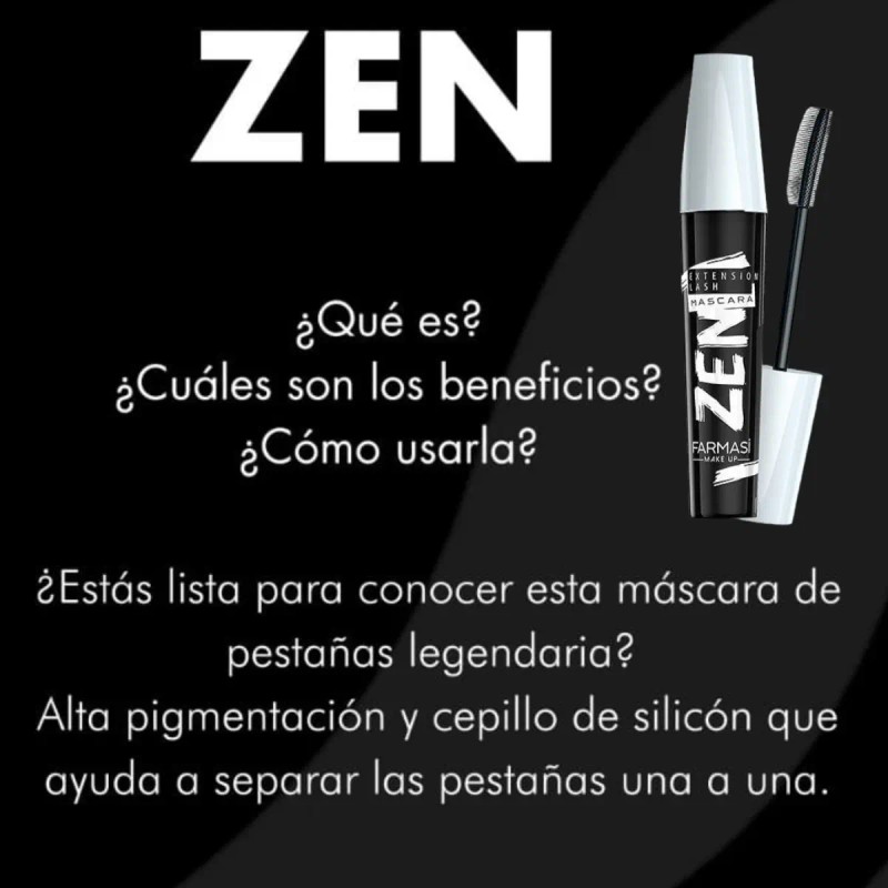 Mascara De Pestañas Zen Farmasi Con Vitamina E Rimel