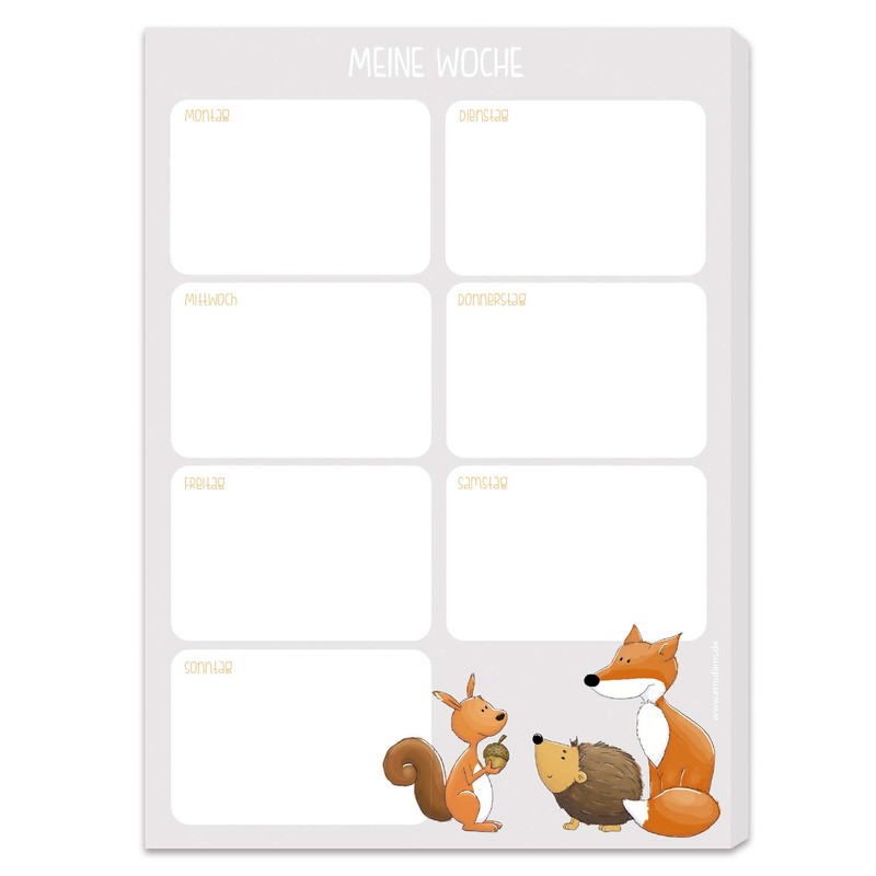 6 notepads DIN A6 with 50 sheets printed on one