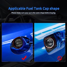 AIRSPEED for Subaru Universal Gas Tank Door Cover Sticker Fuel Tank Cap Cover Carbon Fiber Trim Molding for Subaru Impreza XV Crosstrek WRX Outback Forester, Black