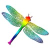 CafePress Rainbow Dragonfly Rectangle Bumper Sticker Car Decal