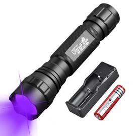 UltraFire UV Torch 395 nm LED Black Light, 10 W Single Mode Powerful UV Light for Curing Resin, UV Glue, Animal Urine Stains, Leak Detector, Mineral Search