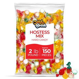 Starlight Hostess Mix by Arcor - Flavor Variety Mix Assorted Hard Candy Individually Wrapped, 160 Count in Each Bulk Bag, Sweet Treats for Parties, Holidays & Office, Snacks for Adults & Kids - 2 lbs