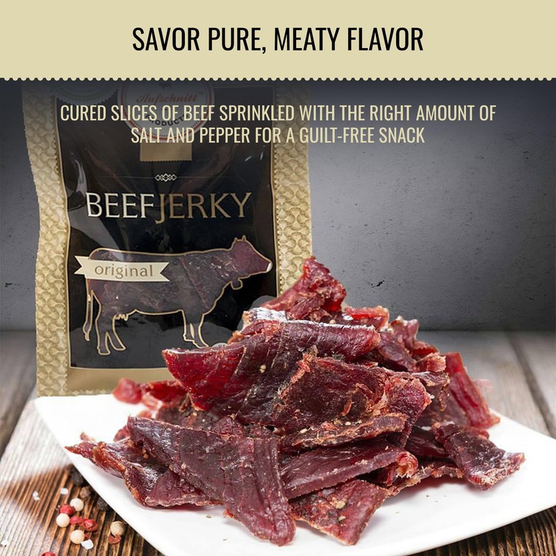Aufschnitt Grass Fed Beef Jerky - Low Sodium, Certified Kosher
