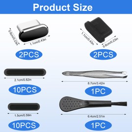CJMUQHEHH Handy Staubschutz Set,Handy Reinigungsset, USB c reinigungsset, Lautsprecher Schutz für Type-c, Telefon-Lautsprecher-Reinigungswerkzeug, Staubschutz zubehör für USB C ladebuchse reinigen