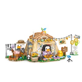 MEIEST Camping Building Blocks Set,Holiday Camper Collection Particle Construction Building Bricks Toy,Home Decor (Tent)