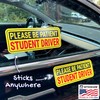 Stickios Student Driver Stickers (Non-Magnetic) for Cars & Windows -
