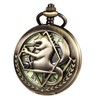 TREEWETO Unisex Pocket Watch Mechanical Double Cover Full Metal Alchemist