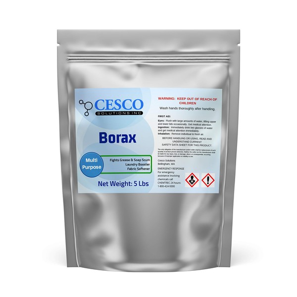Borax Powder 1lb - Multipurpose Cleaner, Detergent Booster and Slime Ingredient - Resealable Package