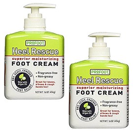 Profoot Care Heel Rescue Crema hidratante superior para pies, 16 onzas (paquete de 2)