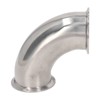 Naroote Sanitary Ferrule Elbow, Proof 304 Stainless Steel Sealed 90