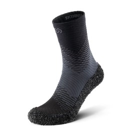 Skinners 2.0 Compression Anthracite | Minimalist Barefoot Sock Shoes for Active Men & Women | Lightweight & Durable & for Sports and Dynamic Activities