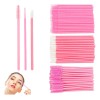 300 Microbrush +150cepillos+150lip Brush Para Pestañas Rosa