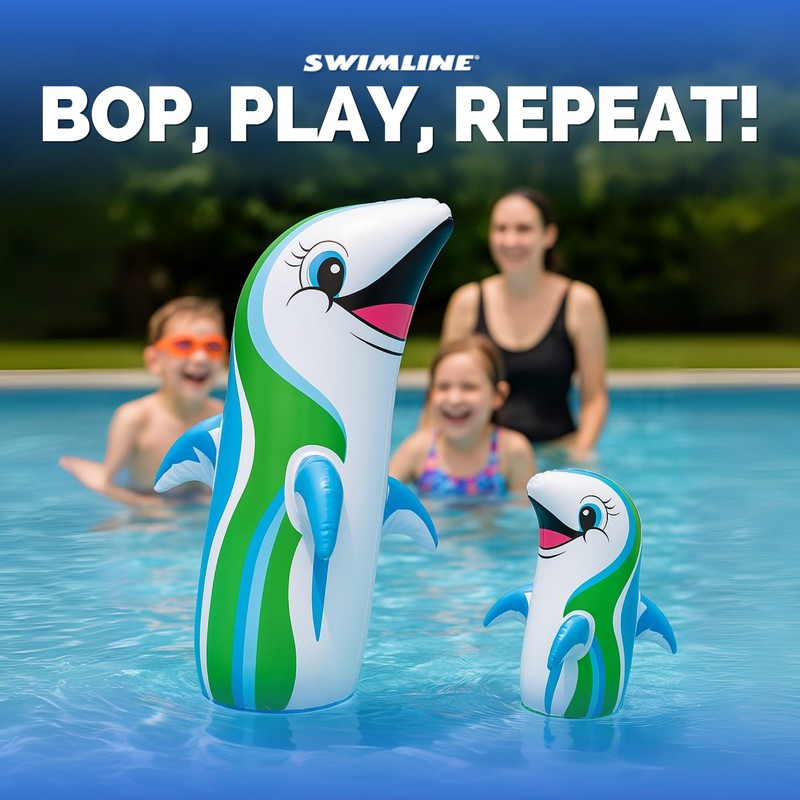 SWIMLINE Inflatable Bop Bag Pool Float – Fun Poolside Activity