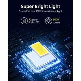 Lightasea LED Spotlight with Motion Sensor Outdoor, 50 W, 5000 LM Headlight with Remote Control, IP66 Waterproof LED Floodlight, 6500 K Cool White, Super Bright LED Outdoor Spotlight for Garden,