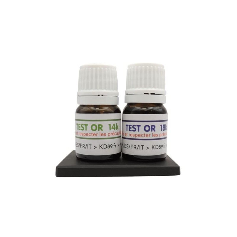 KD89 14-18K Gold Test Solutions with Natural Touchstone and Multilingual