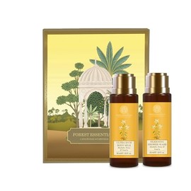 Forest Essentials Luxury Bath & Body Gift Set | Honey Vanilla Scented | Body Wash and Body Lotion