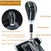 Temzzer 5 Speed Car Shift Knob PU Leather Gear Lever
