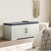 Vantic Farmhouse Shoe Storage Bench with Doors, 39'' Entryway Bench
