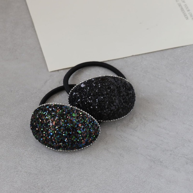 JewelVOX Hair Accessories, Glitter, Curve Plate, Women's, Stylish, Adult, Gray