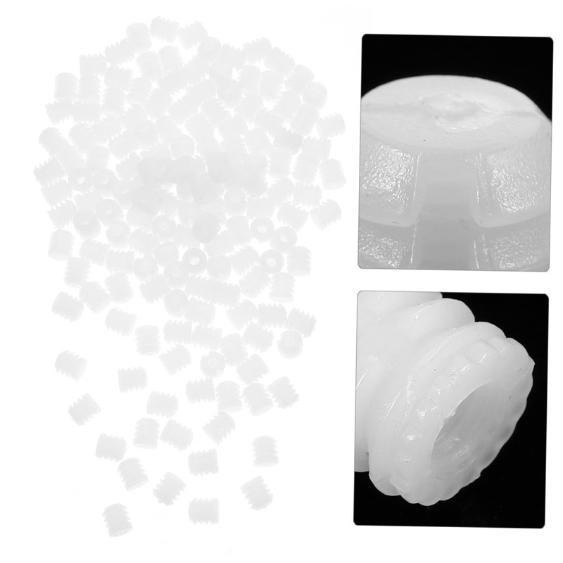 VILLFUL 150pcs Plastic Dowel Inserts for Cabinet Hinge Repair Threaded