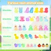 80 Pieces Mini Resin Animal Figures Set, Luminous Resin Animals,