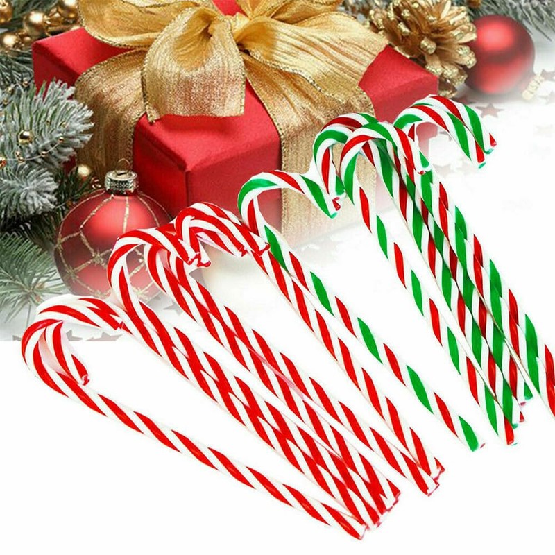 Pack of 20 Christmas Acrylic 12 cm Candy Cane Christmas