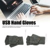 USB Warmer Heated Gloves Flip Half Fingerless Electronic Knitted Hand