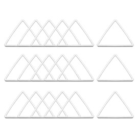 sourcing map Triangle Earring Beading Hoop, Triangle Hollow Frame Charm 24mm/ 0.94" Silver Tone Geometric Linking Ring for Jewelry Making, Pack of 20