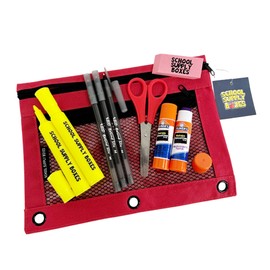 School Supply Boxes | K-8 Case (4 Boxes) | Back to School Essentials Kit for Students & Teachers | Includes Wide-Ruled Notebooks, Crayons, Glue Sticks, Pens, Pencils & More