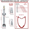 BUCKLOS Tubeless Presta Valve Stem 40/44/55/60/65/80/100 mm, Bike Tire Valve
