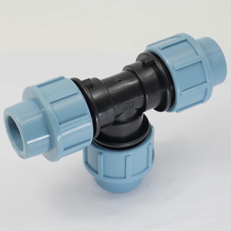 Casoter 20mm Diameter T-Shaped Female MDPE PP tee Water Adaptor,