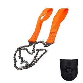 Handkettensäge,Drahtsäge Seilsäge,Sägedraht mit Gürteltasche,Drahtsäge für Holz,Handsäge Klappkettensäge,Tragbare Kettensäge,Hand Kettensäge Wire Saw für Outdoor Camping,Survival Schneiden Ausrüstung