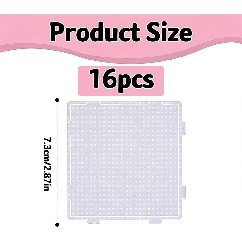14 Pcs Hama Beads Pegboard, 2.6mm Fuse Bead Boards Set,