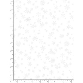Timeless Treasures- White Out C9635 White on White Snowflakes- Cotton Quilting Fabric