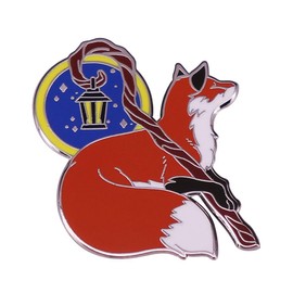 Cartoon Red Fox Brooch Magic Enamel Pin Cute Animal Lapel Pin Anime Character Badge Fashion Jewelry Hat Suit Decor Clothes Accessories Gift