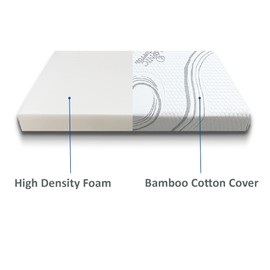 FoamRush 7-Inch Bunk (28" x 75") High Density Foam RV Mattress Replacement with Cotton Cover, Medium Firm, Pressure Relief Support, Travel Camper Trailer Truck, Made in USA, CertiPUR-US Certified