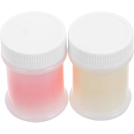 Ipetboom Limpiador de pinzas para extensiones de pestañas, bolas de esponja para eliminar pegamento, 2 botellas, herramienta portátil para belleza