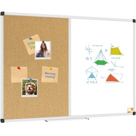 XBoard Magnetic whiteboard 36 x 24 - Combo Whiteboard Dry Erase Board Cork Board 36 x 24