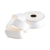 Caspari White & Ivory Reversible Satin Wired Gift Ribbon -