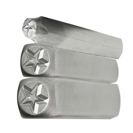 Ousidiman Set Of 3 Star Shaped Metal Punches Stamps Practical Stamping Tool Carbon Steel Tools for Jewelry and Leather Crafting