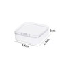 Globellapro 4PCS Square Transparent Plastic Organize,Small Storage Box with Lids,Empty