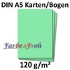 50 sheets DIN A5 paper - mint green - 120gr
