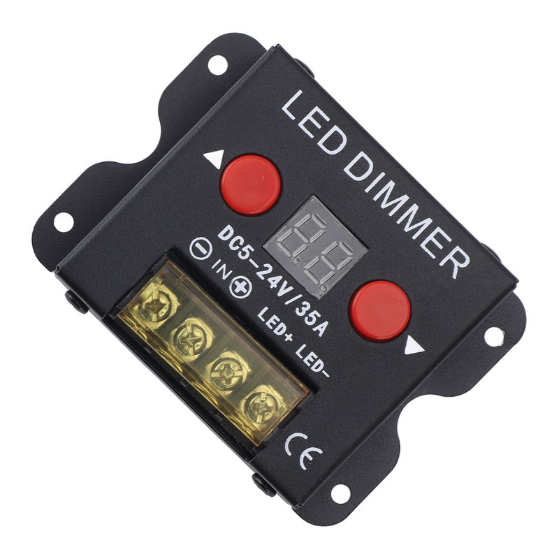 LED Light Strip Dimmer DC 5‑24V 35A PWM Dimming Controller